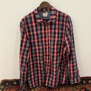Vans Early 200’s Red and Blue Checkered Casual Western Shirt